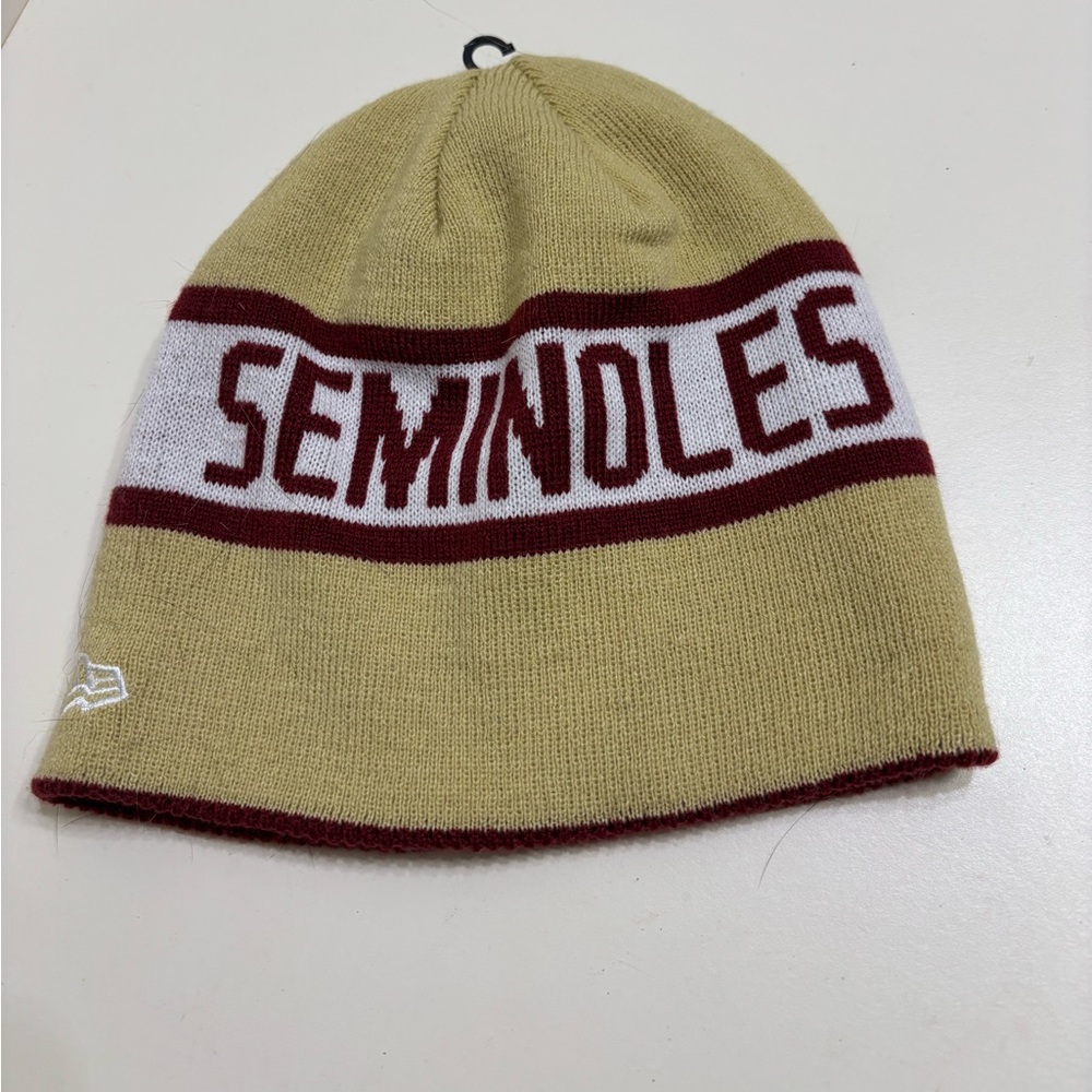 NWOT Florida State, Seminoles skull cap, reversible in Garnet and gold with logo
